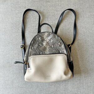 Fossil Felicity Faux Leather Backpack Python Snake print